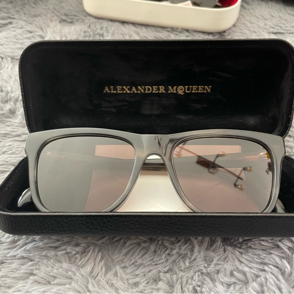 Alexander Mcqueen Gray Rectangular Sunglasses - image 1